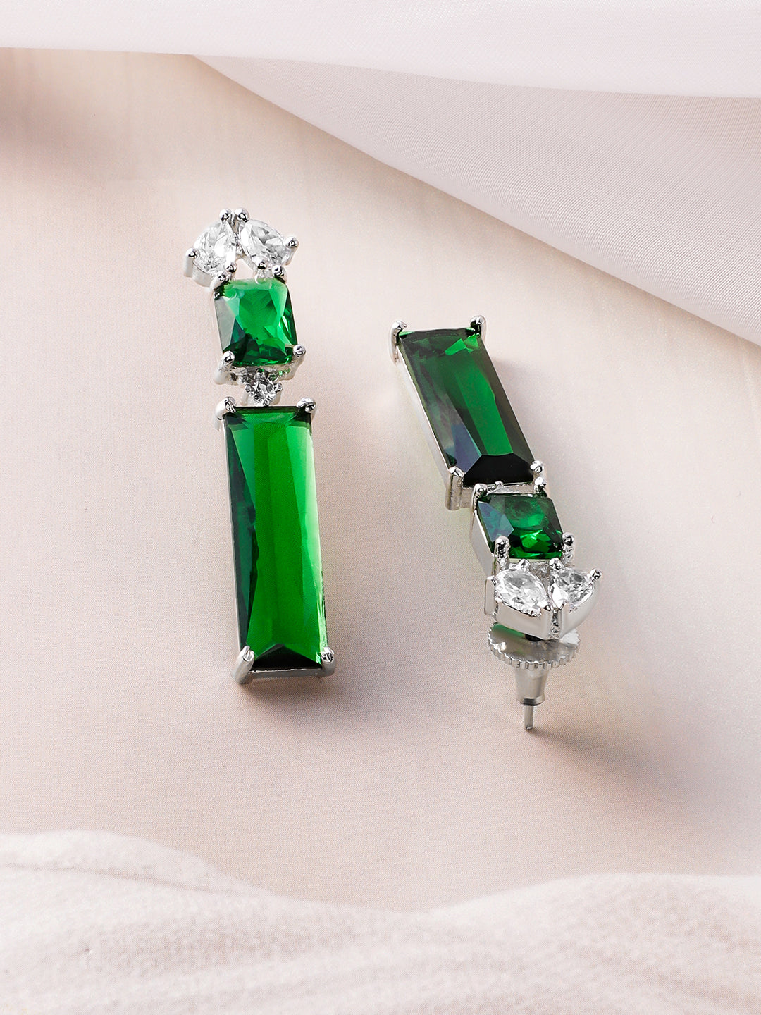 American Diamond Zirconia Sapphire Necklace Set Blue