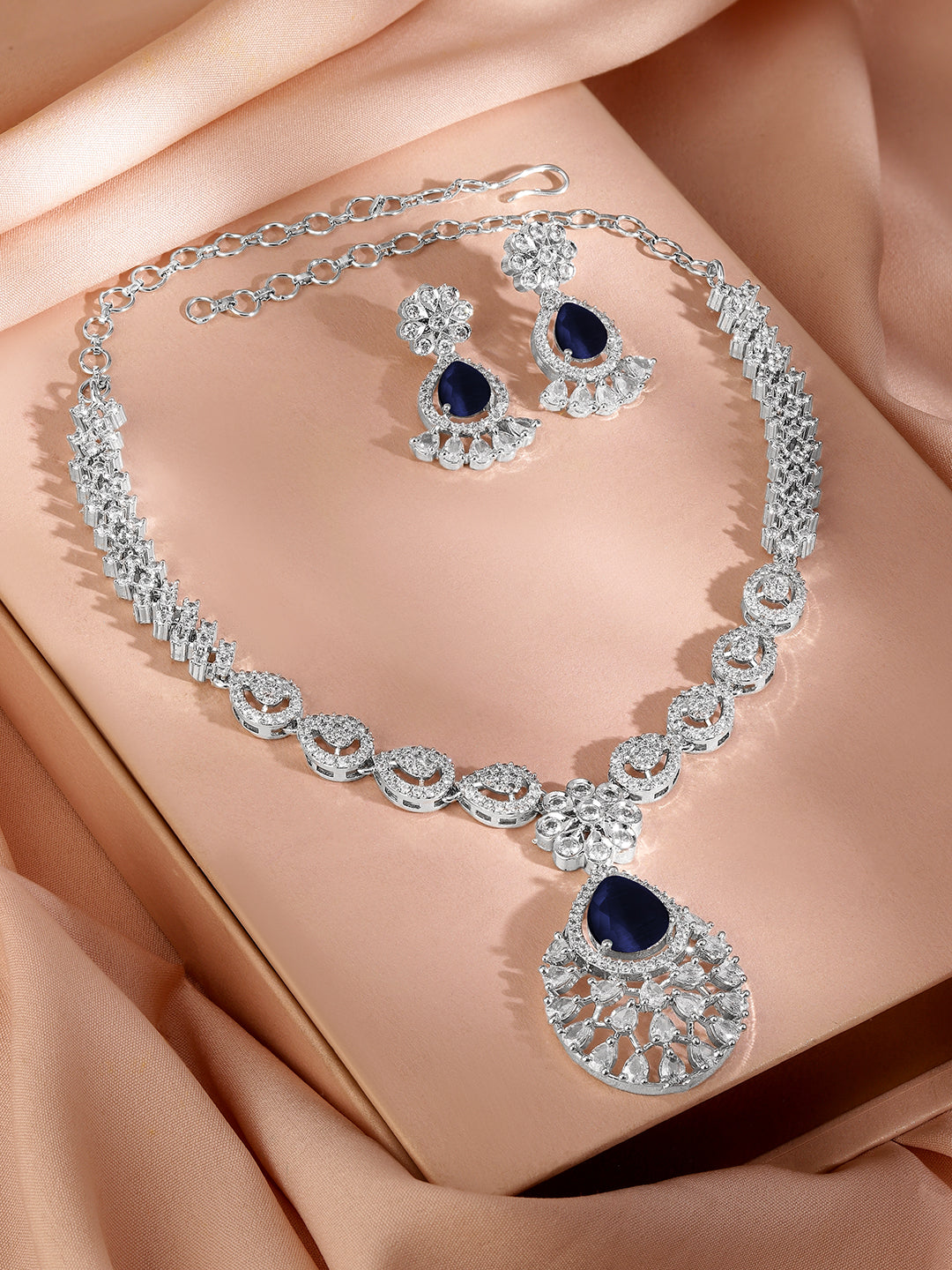 Divine Blue Long Necklace Set フリーサイズ