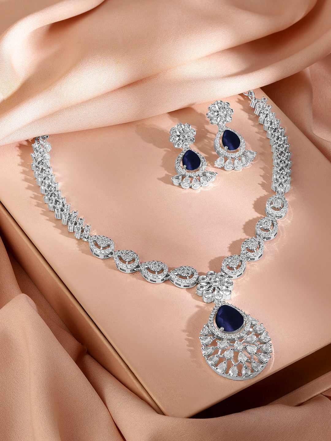 Divine Blue Long Necklace Set フリーサイズ