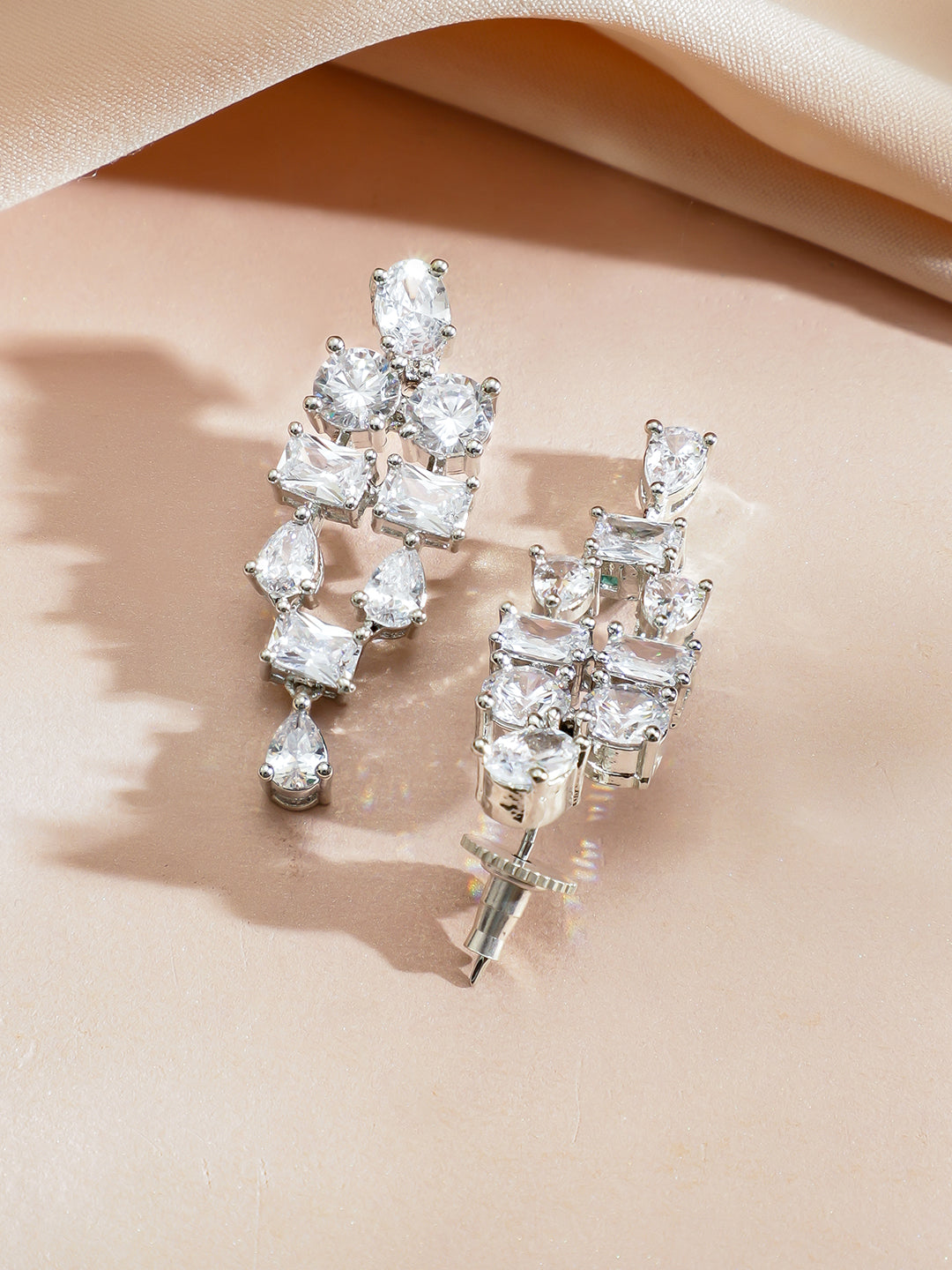 Timeless White American Diamond Crystal Necklace フリーサイズ