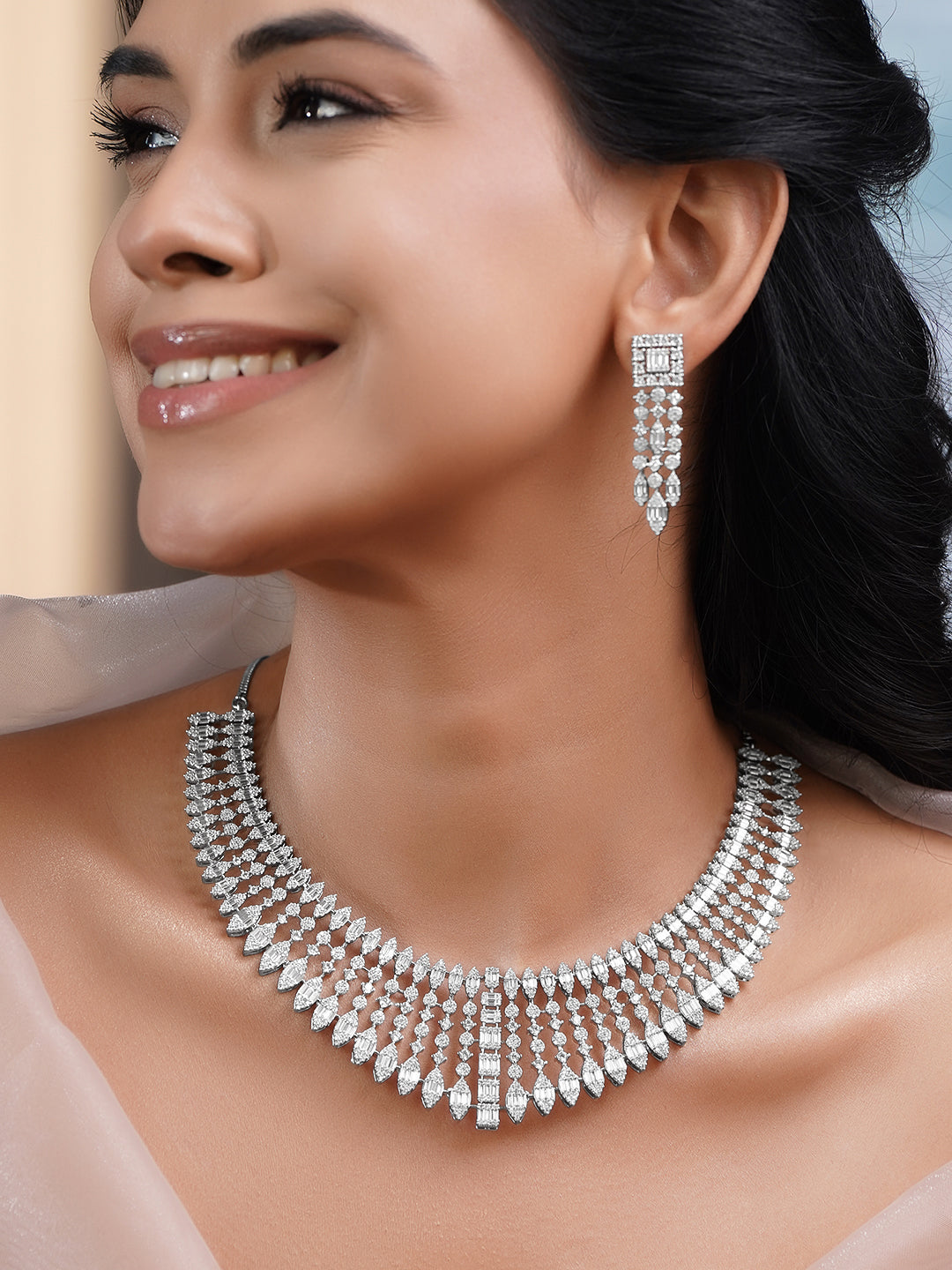 Wedding Ready Cubic Zirconia Jewellery Set フリーサイズ