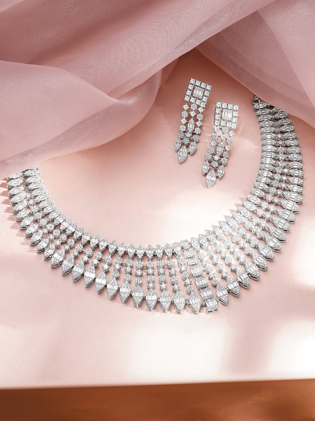 Wedding Ready Cubic Zirconia Jewellery Set フリーサイズ