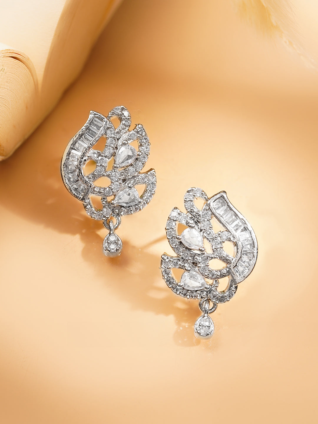【Rubans】 Rhodium Plated American Diamond Zirconia Pendant Set｜ロジウムメッキ アメリカンダイヤモンド ペンダントセット