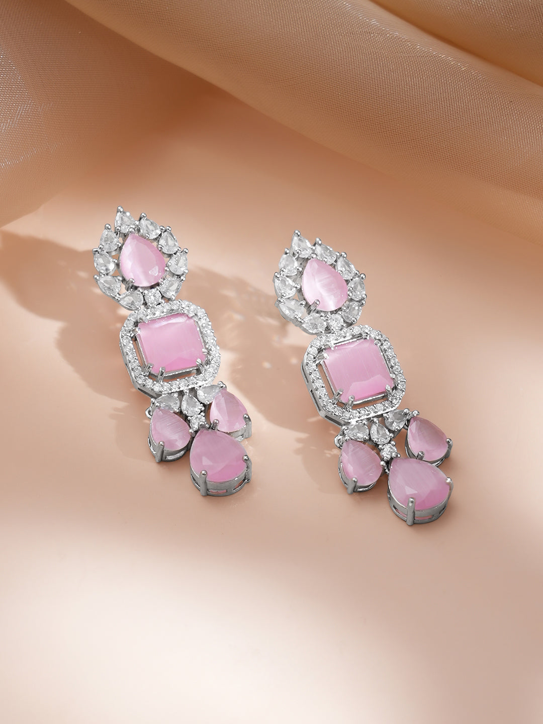 Blush Bloom Crystal Pink Necklace Set フリーサイズ