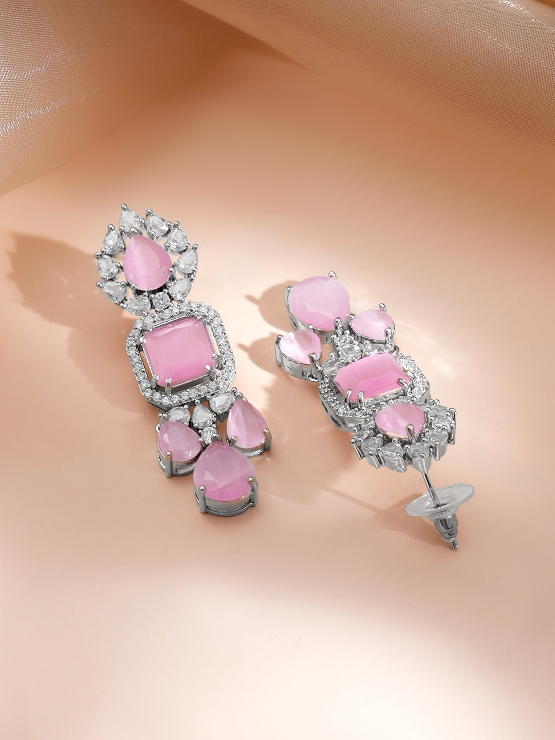 Blush Bloom Crystal Pink Necklace Set フリーサイズ