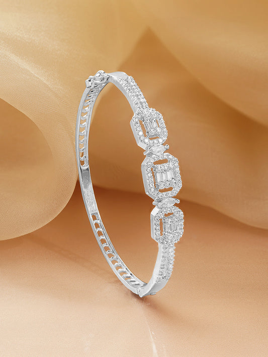 Timeless Cubic Zirconia Statement Bracelet フリーサイズ