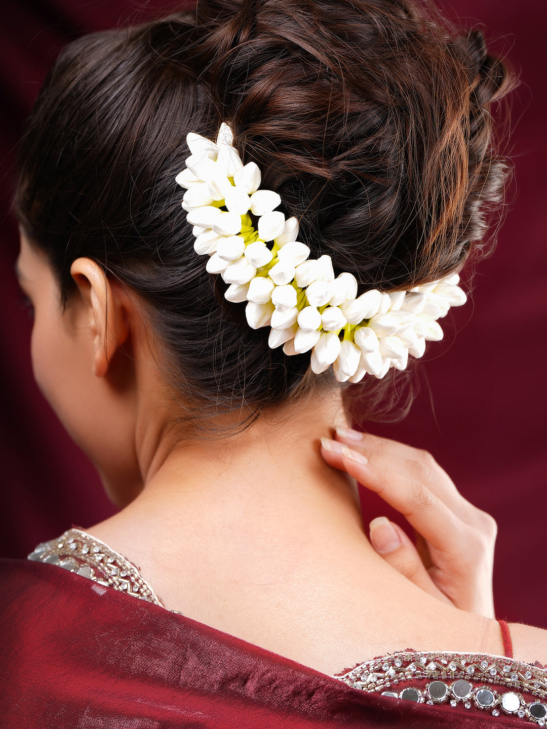 Fresh Bloom Bridal Bun Accessory Length - 24 cm