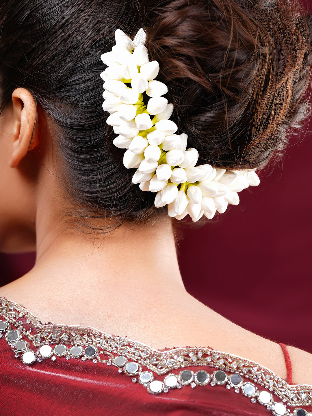 Fresh Bloom Bridal Bun Accessory Length - 24 cm