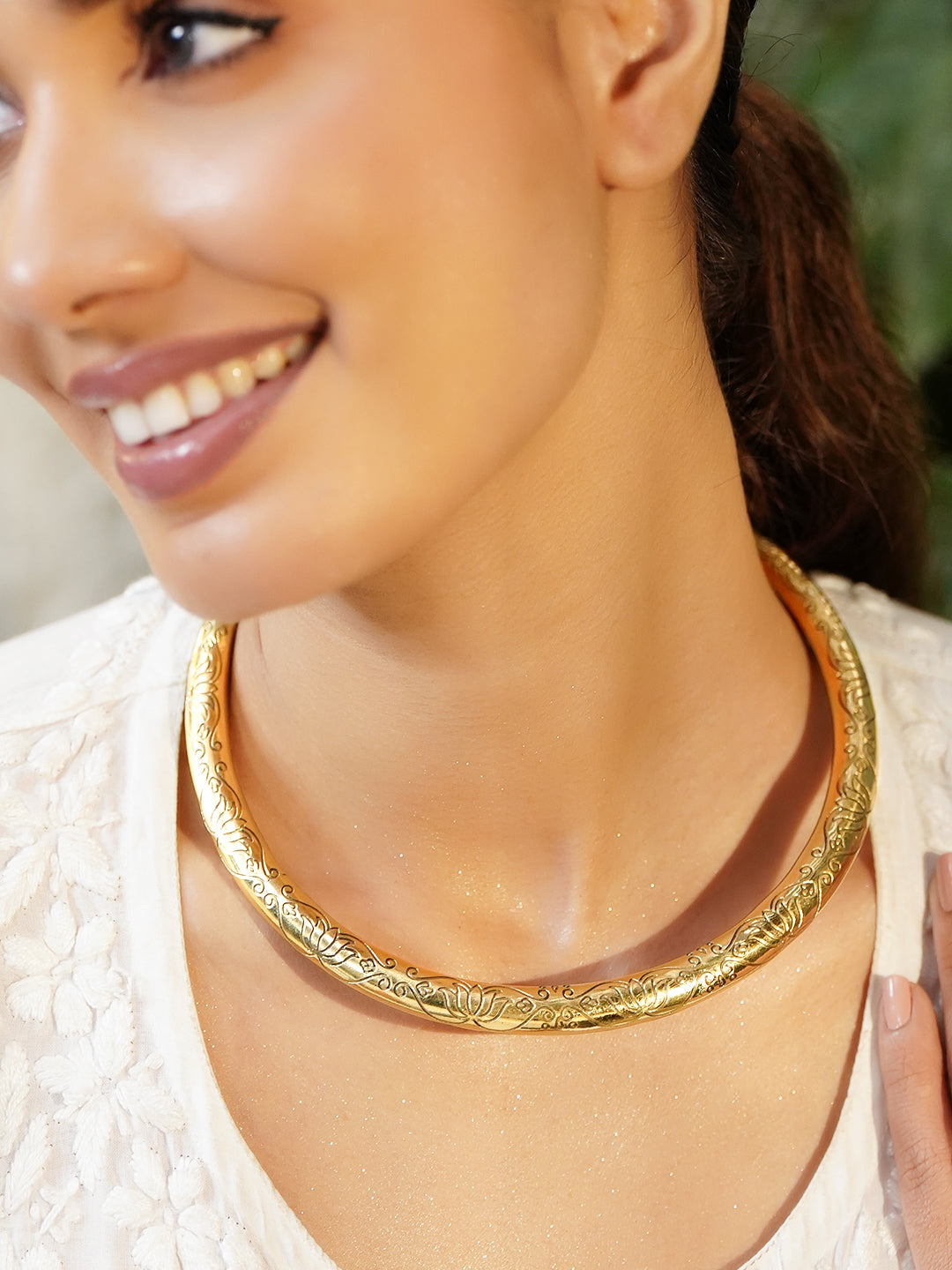 Gold Toned Collar Necklace フリーサイズ