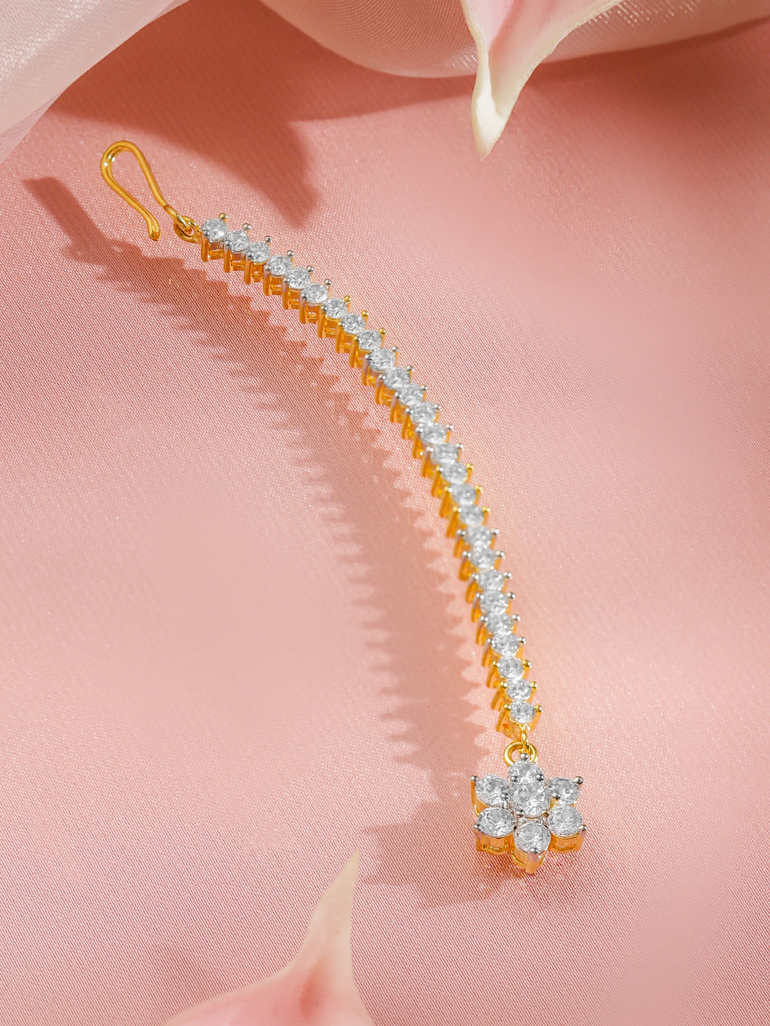 Floral Diamond Elegance Maangtikka フリーサイズ