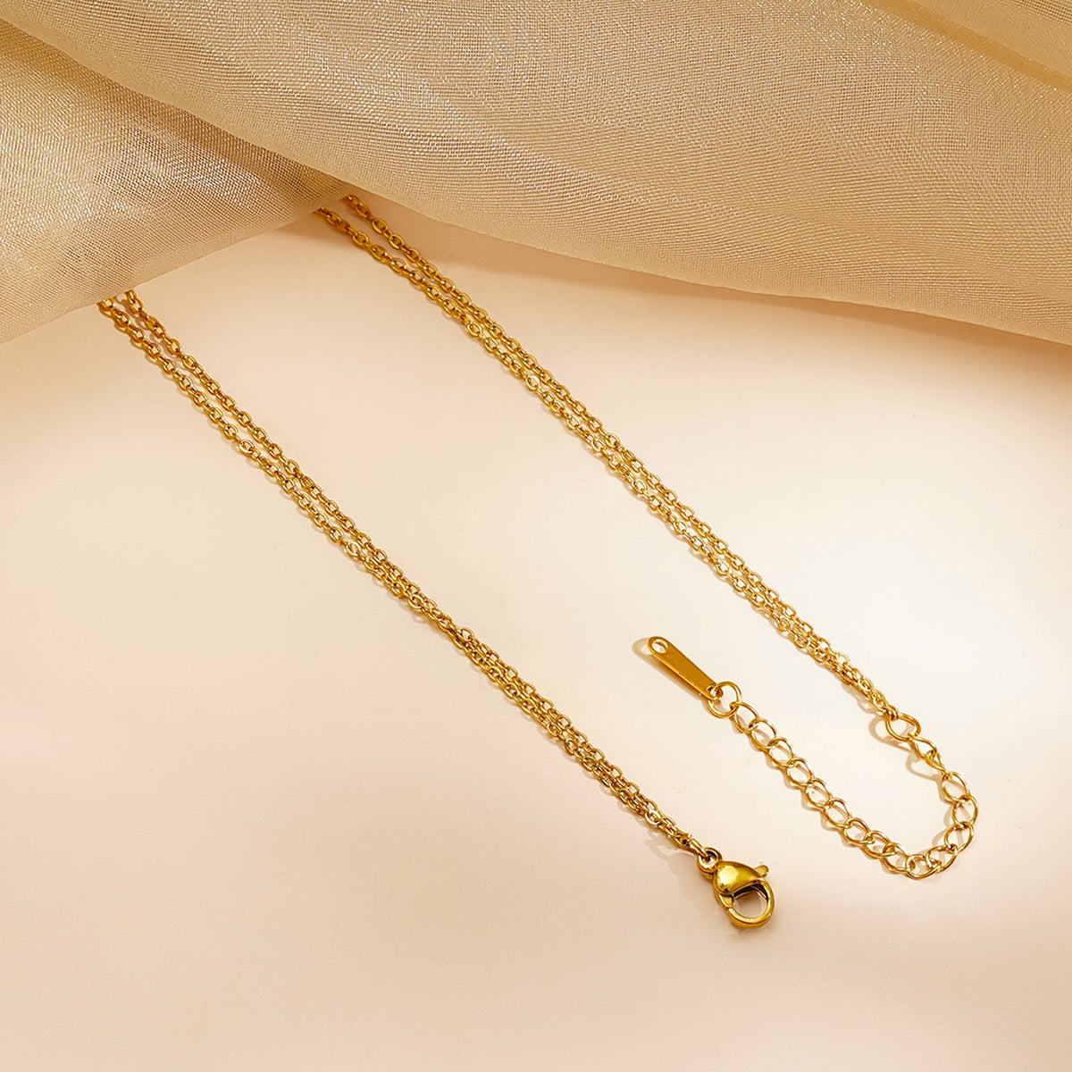 Demi Fine 18K Gold Plated Stainless steel Multi Heart Charm Layered Necklace Length - 26.5 cm