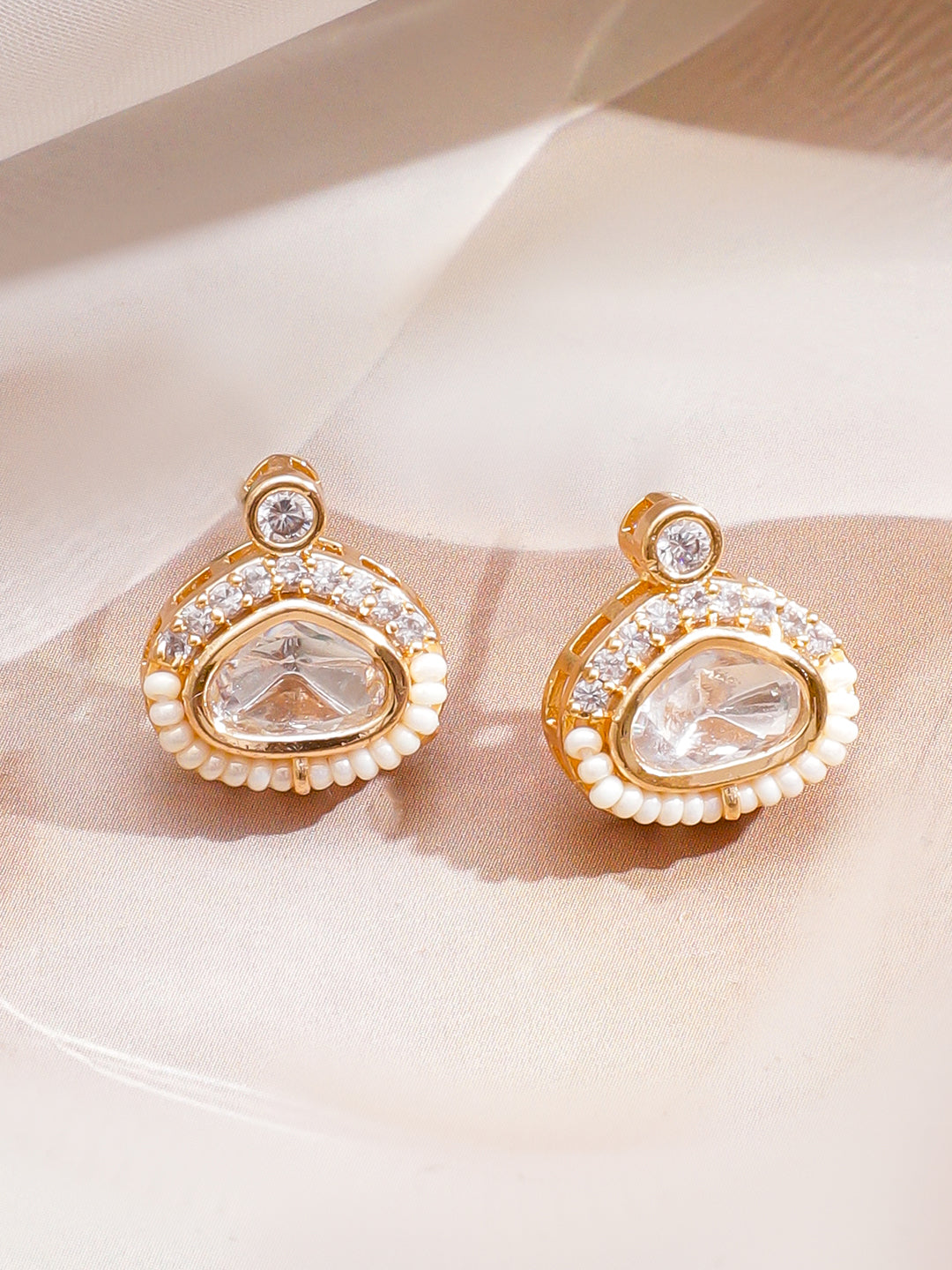 Dewdrops Kundan Necklace Set フリーサイズ