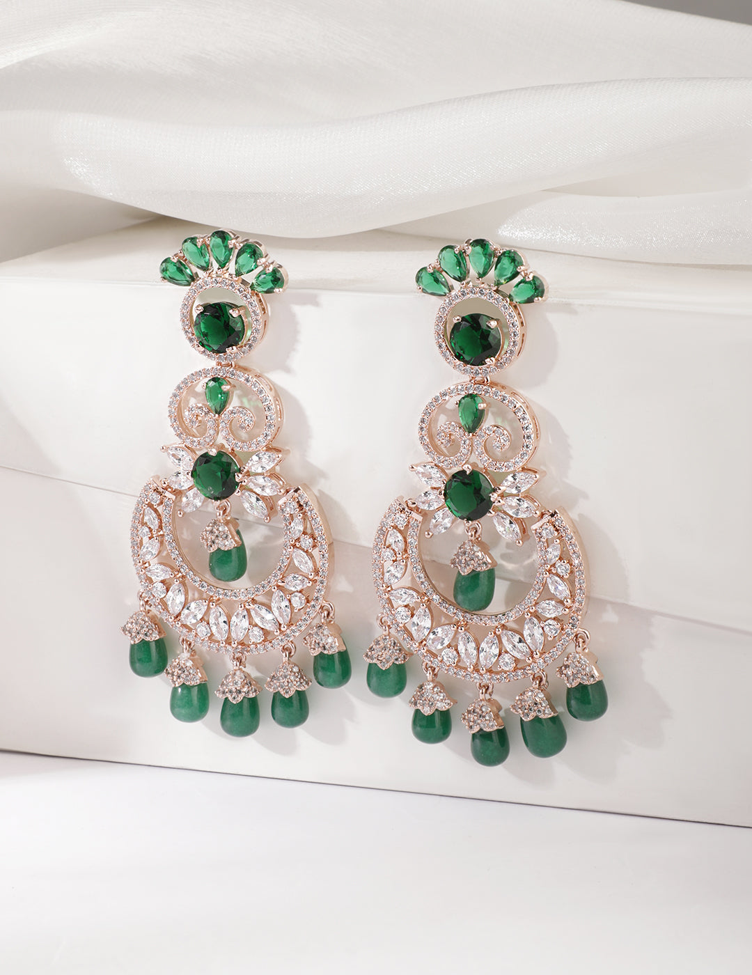 Opulent Red Pearl Dangler Earrings Silver