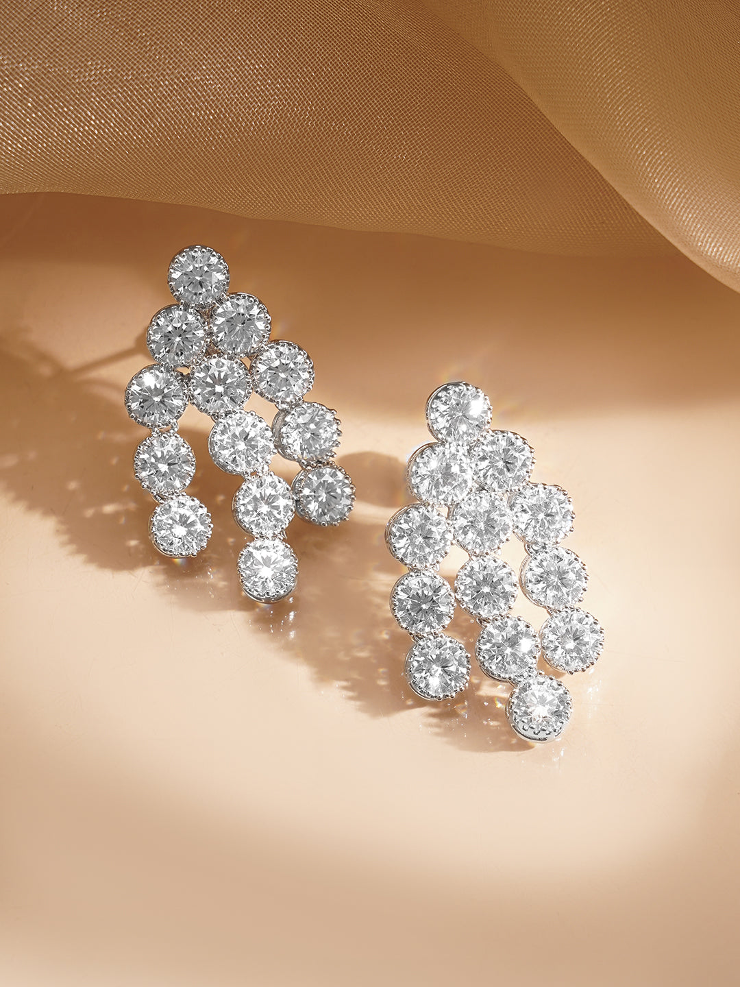 Elegant Diamond Layered Necklace Set フリーサイズ