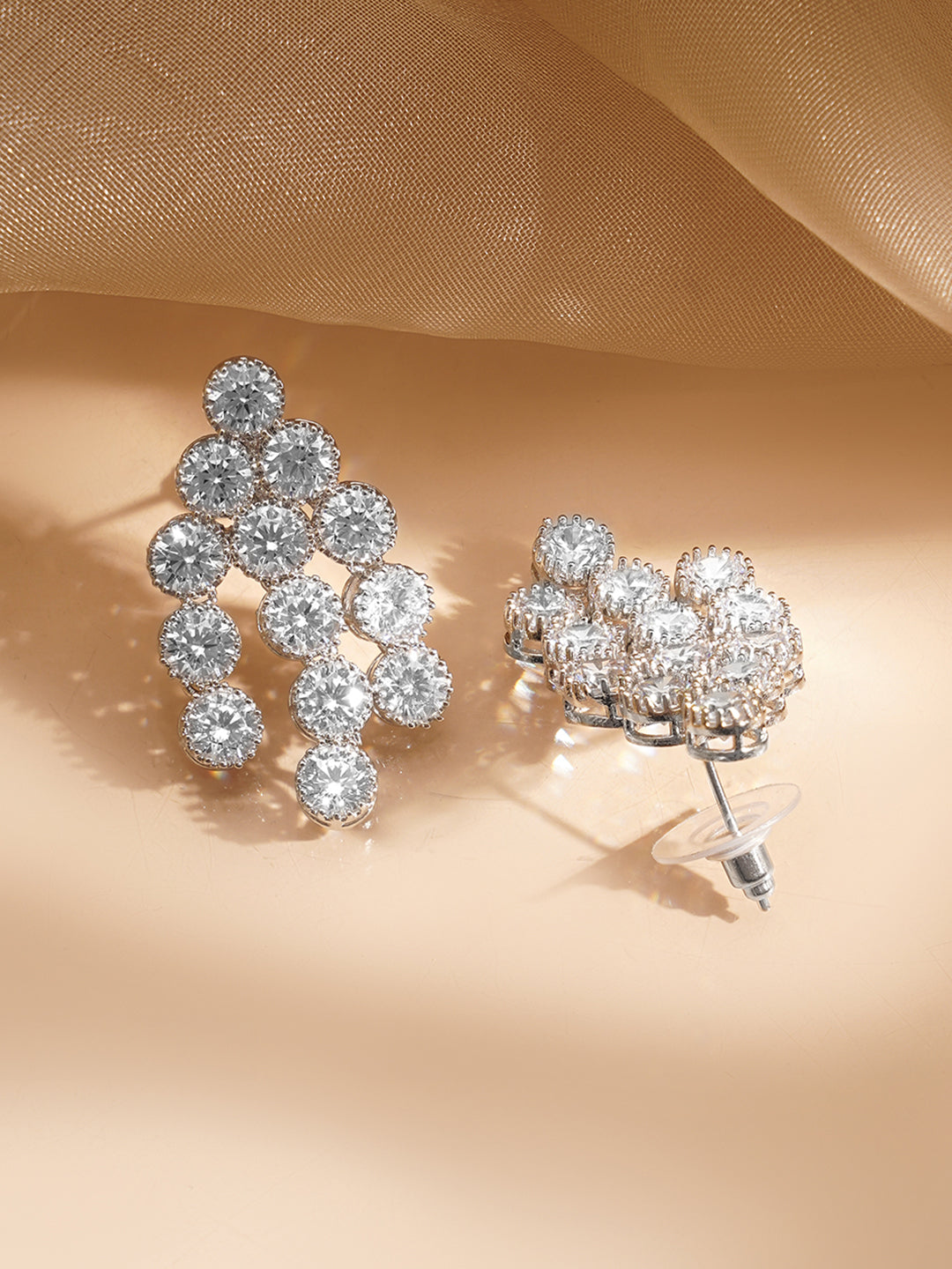 Elegant Diamond Layered Necklace Set フリーサイズ