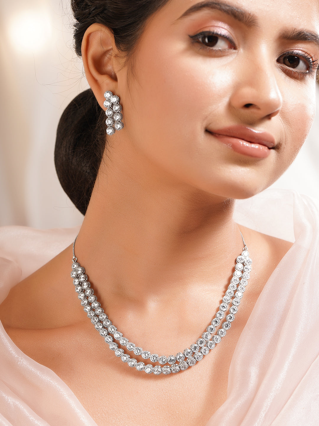American Diamond Luxe Necklace Set フリーサイズ