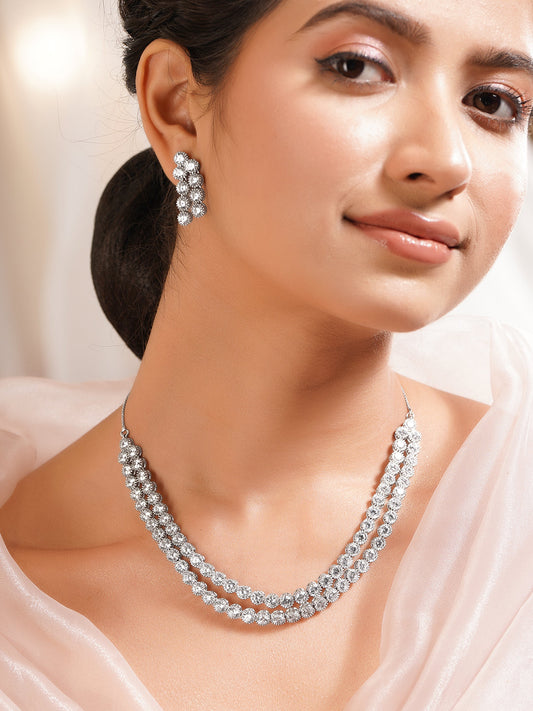 American Diamond Luxe Necklace Set フリーサイズ
