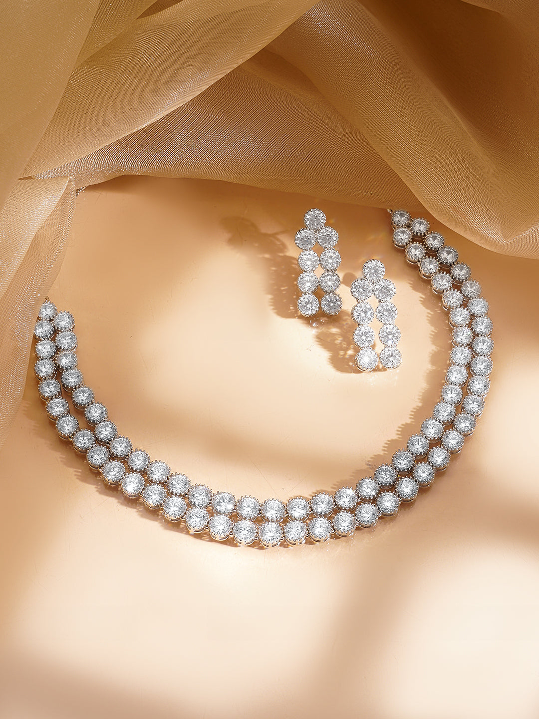 American Diamond Luxe Necklace Set フリーサイズ