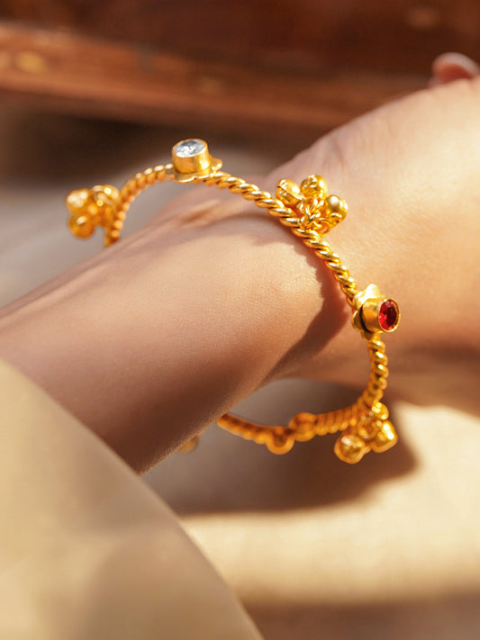 Ghungroo Rhythm Gold Kada Bangle フリーサイズ