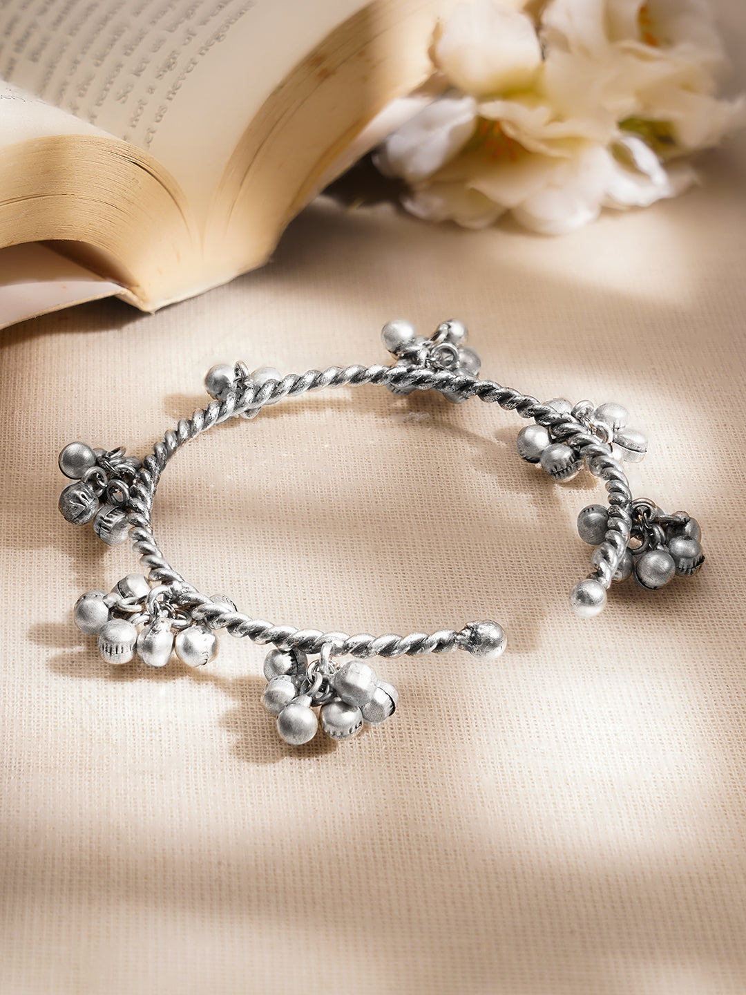Antique Oxidised Twisted Kada Bracelet フリーサイズ