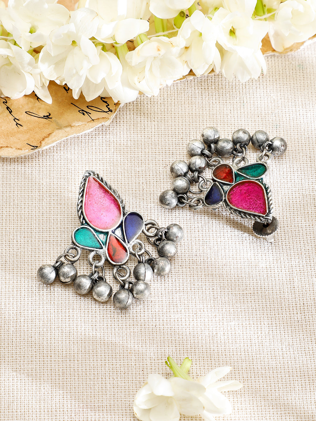 Multicolor Oxidised Afghani Necklace Set フリーサイズ