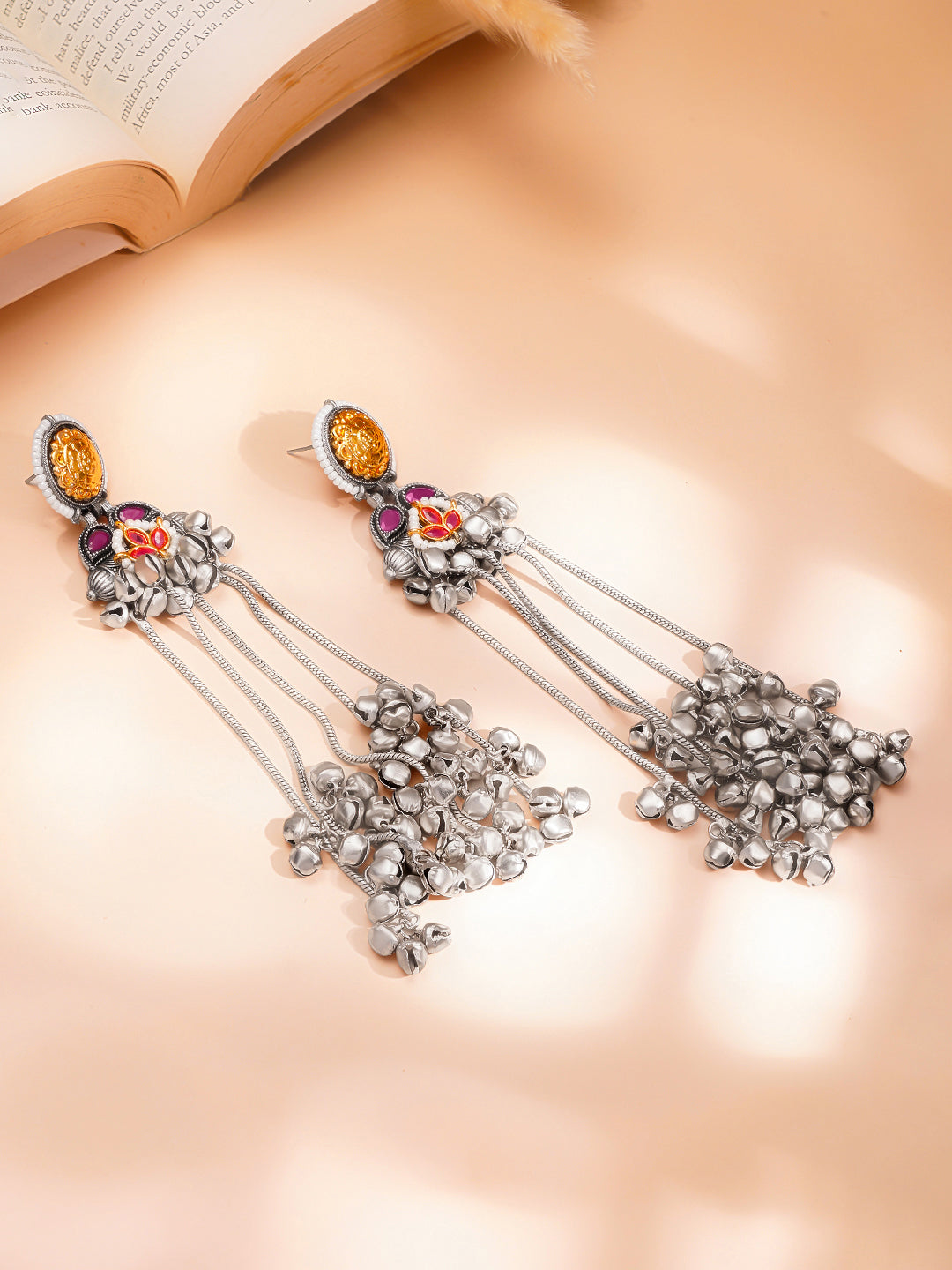 Regal Oxidised Shoulder Duster Earrings フリーサイズ