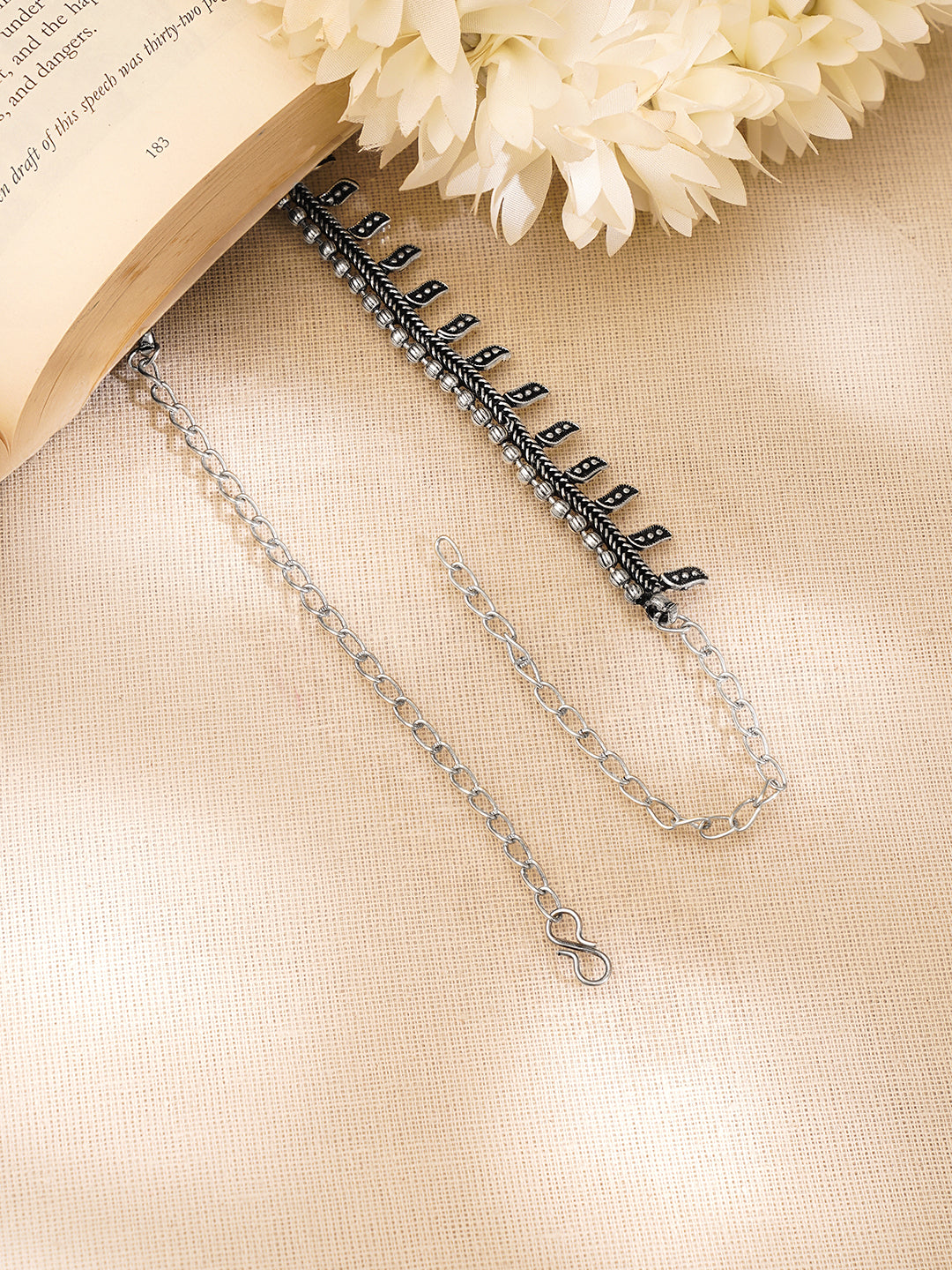 Oxidised Dangler Fringe Waist Chain Belt フリーサイズ