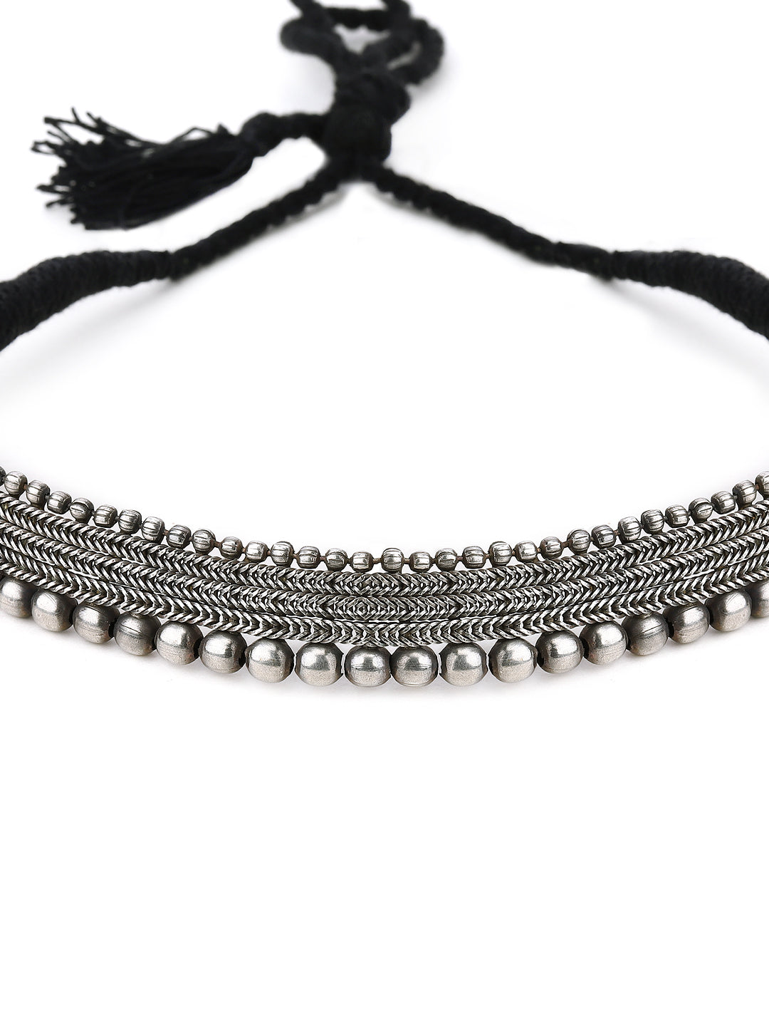 【Rubans】 Oxidised Silver Plated  Choker｜オキシダイズドシルバープレーテッド チョーカー｜Silver