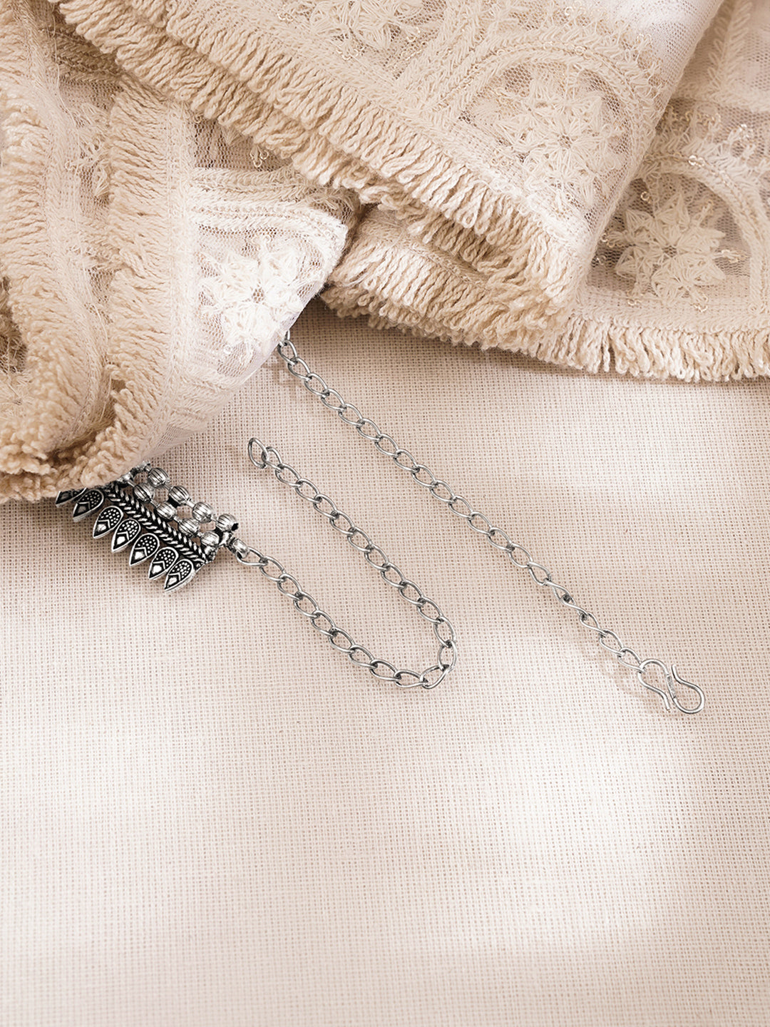 Vintage Oxidised Bloom Necklace フリーサイズ