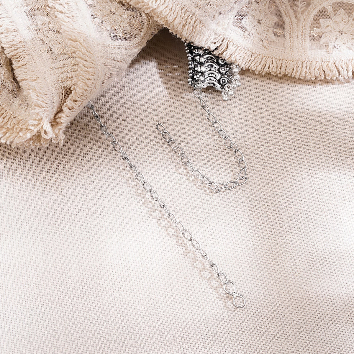 Premium Oxidised Tribal Glam Necklace フリーサイズ