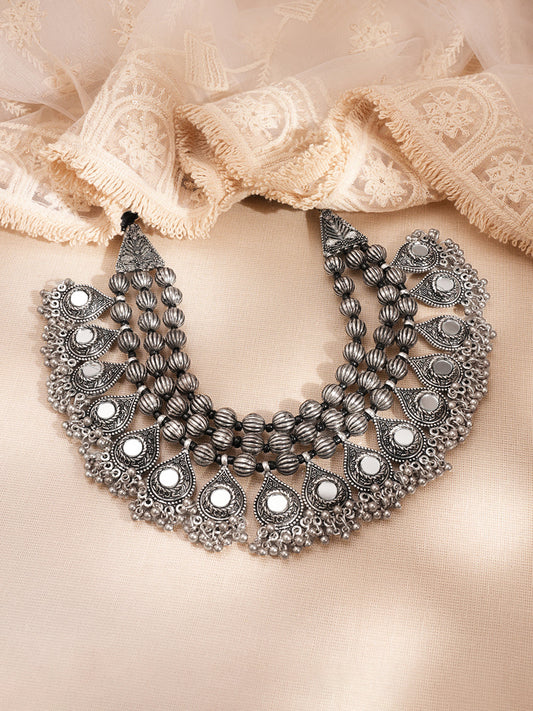 Antique Gold Layered Statement Necklace Length -19 cm