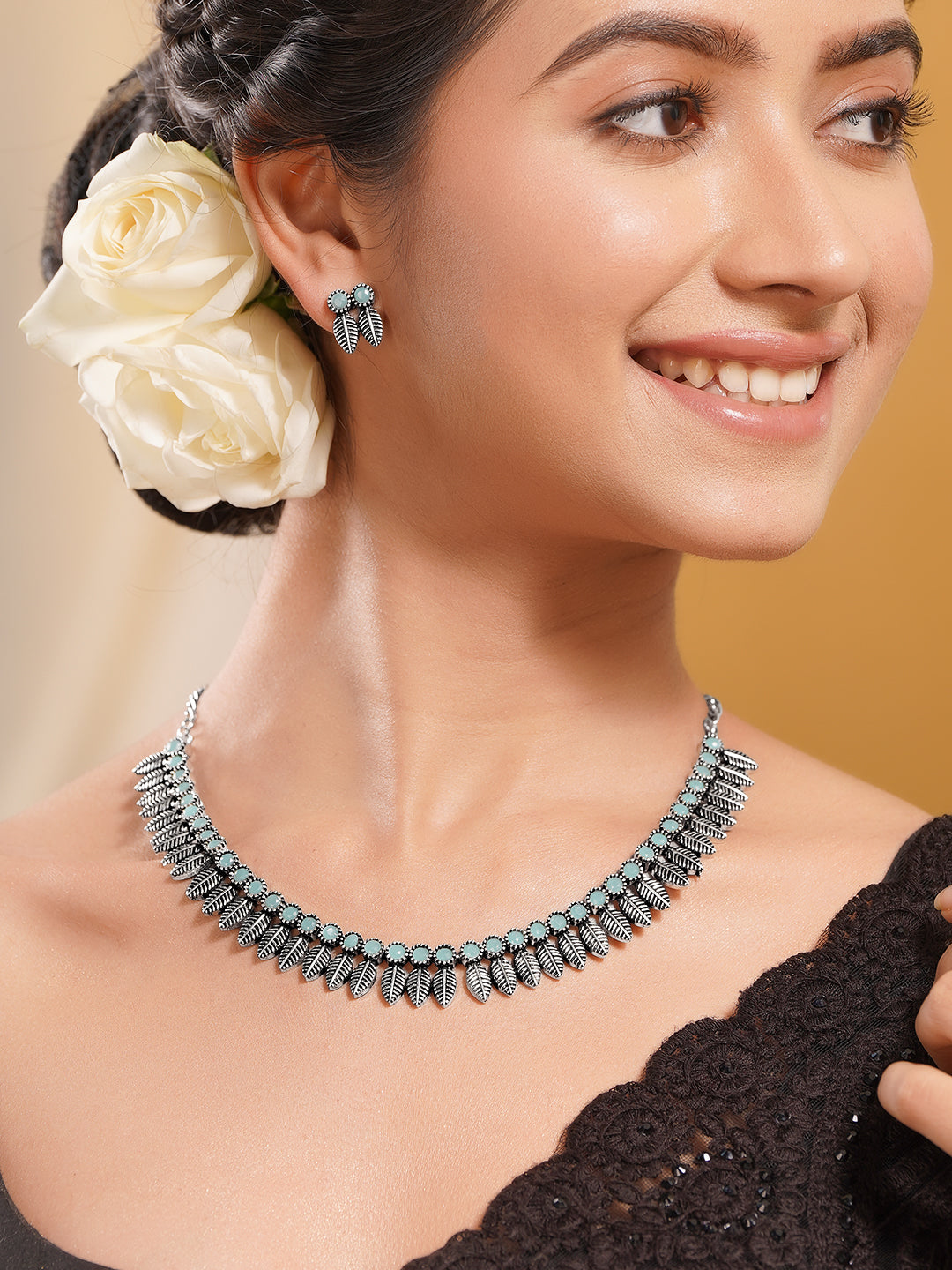Everyday Edge Oxidised Jewellery Set フリーサイズ