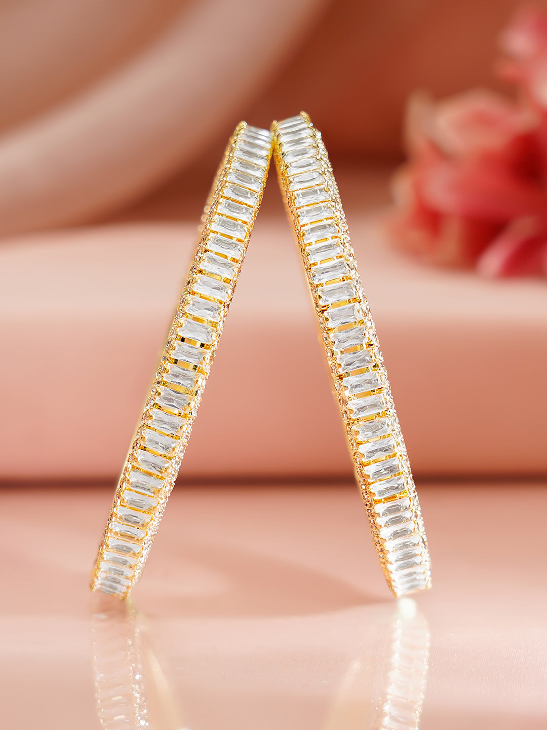 Timeless Spark Gold Plated Bangles 2.4 - Small