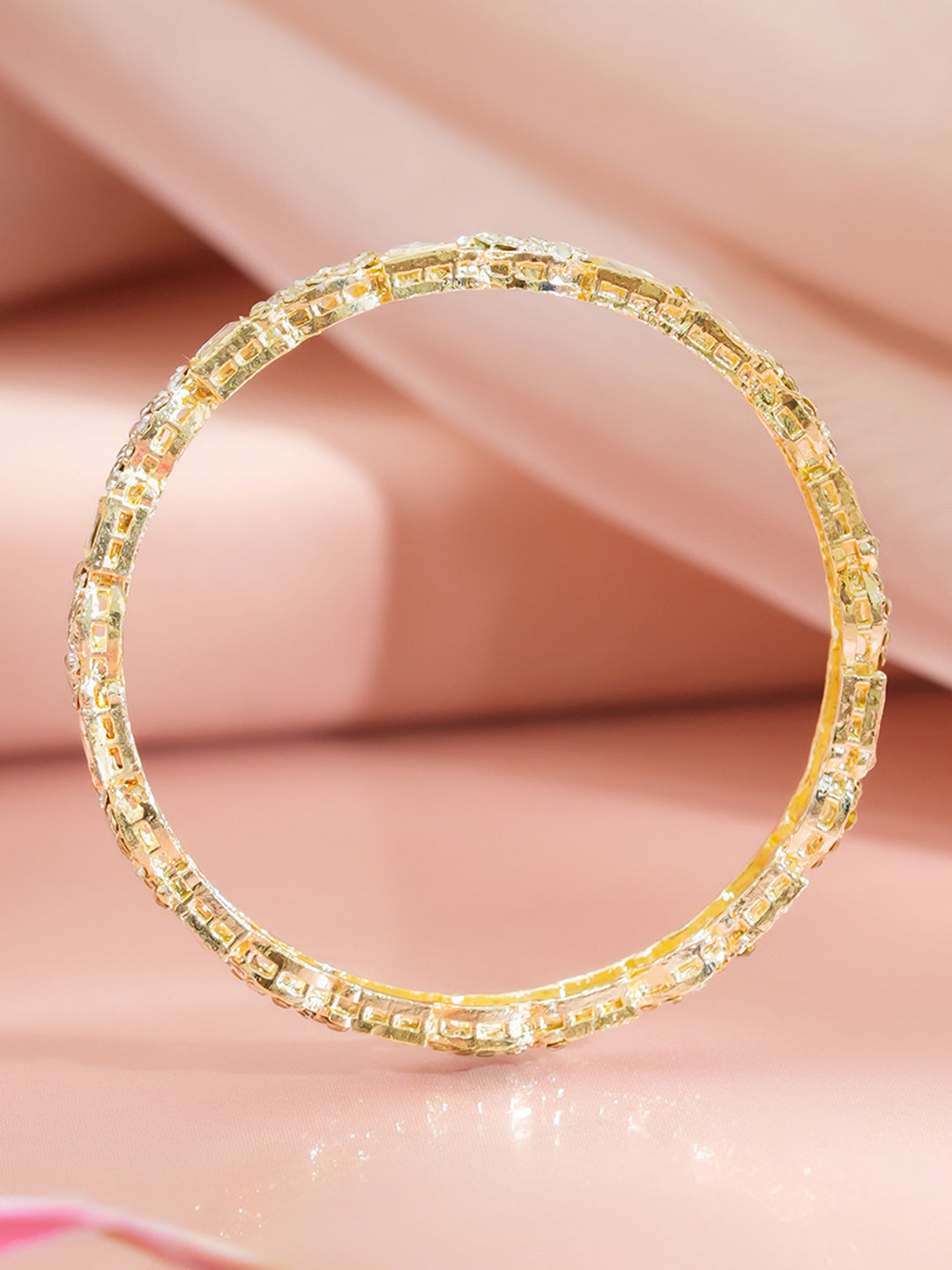 Kundan Crystal Embellished Designer Bangles 2.4 - Small