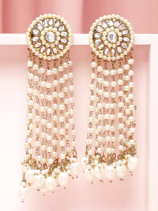 Royal Grace Multistrand Pearl Chandelier Earrings フリーサイズ
