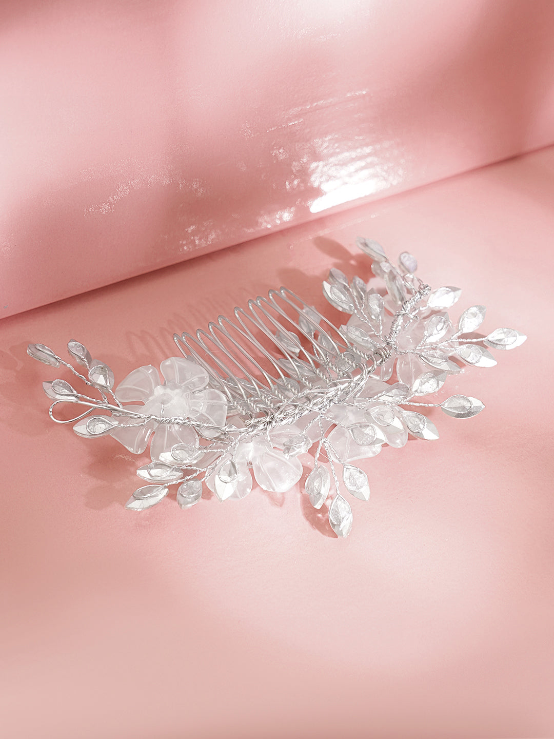 Elegant Crystal Floral Statement Hair Accessory フリーサイズ