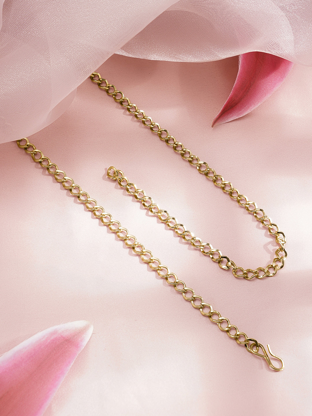 Pearl & Mirror Embellished Gold Toned Kamarbandh フリーサイズ
