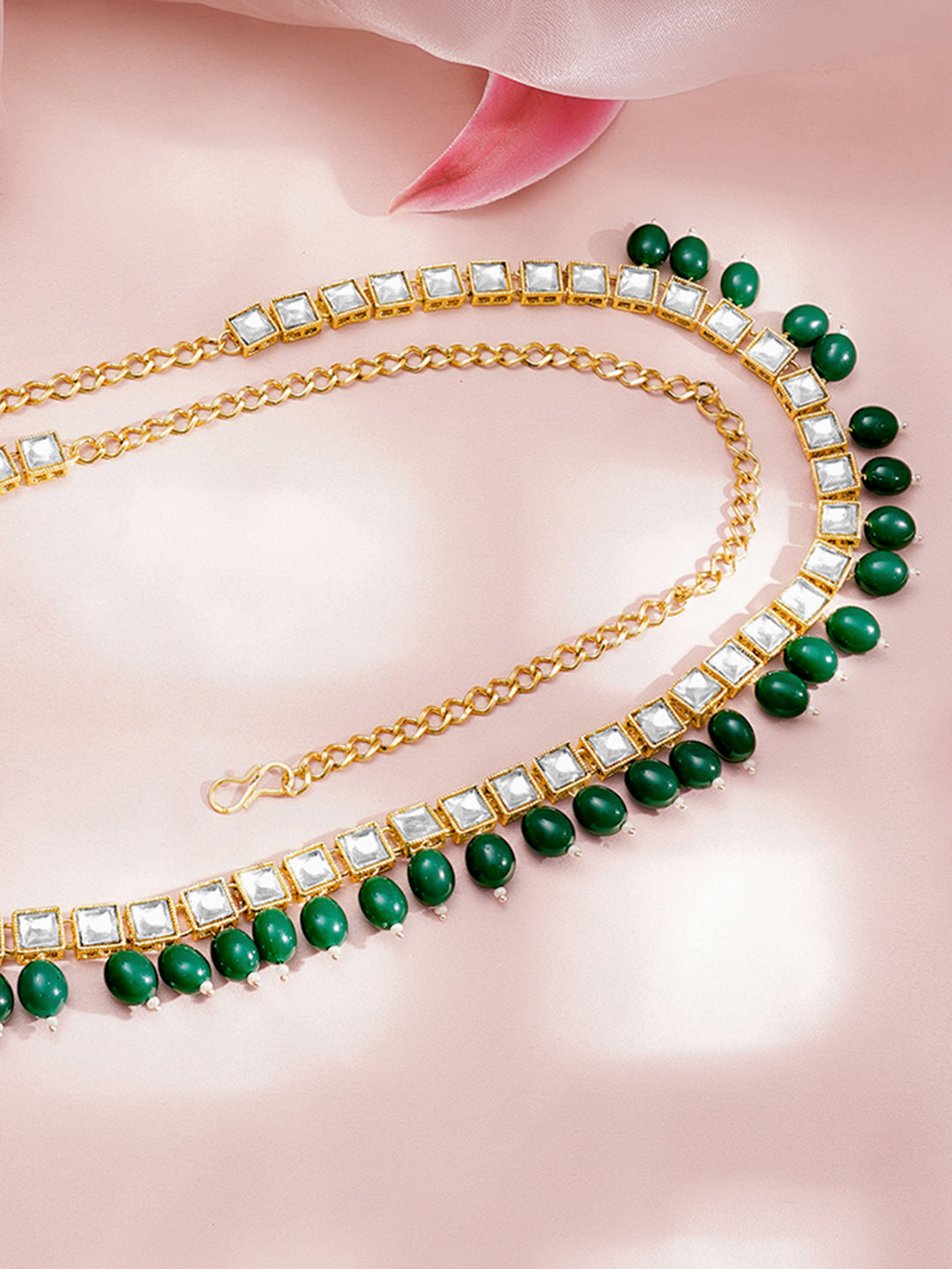 Traditional Gold Kundan Kamarbandh フリーサイズ