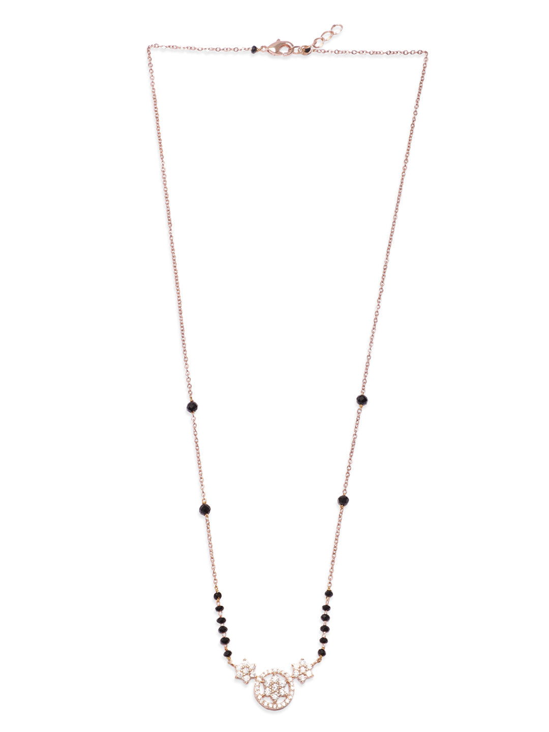 Timeless American Diamond Pendant Necklace Gold