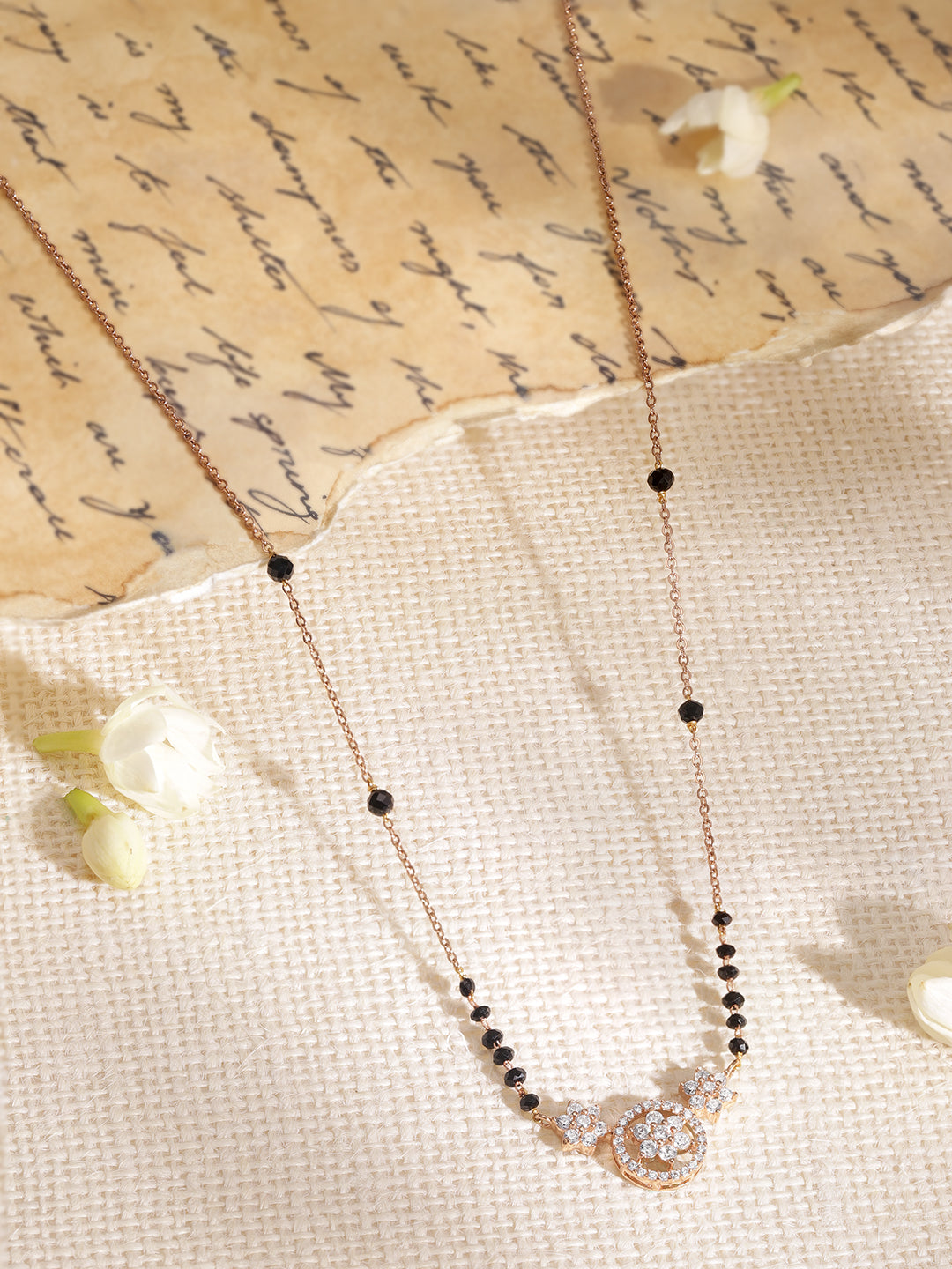 Timeless American Diamond Pendant Necklace Gold