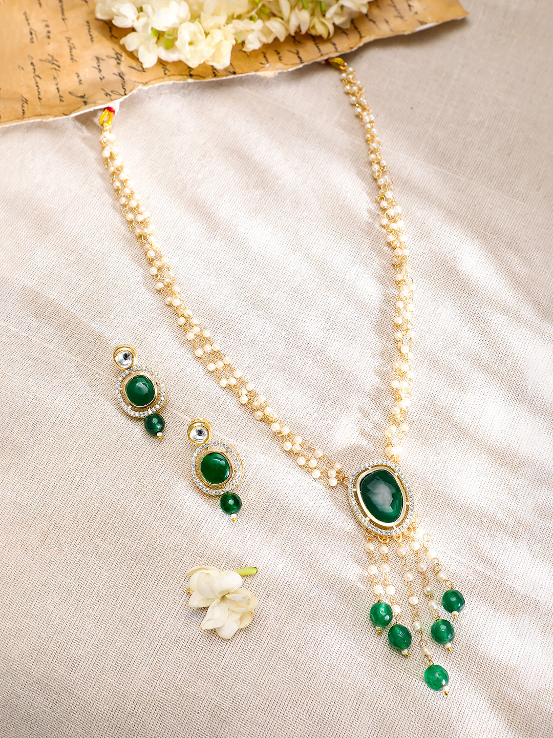 Eternal Grace Green Necklace Set フリーサイズ