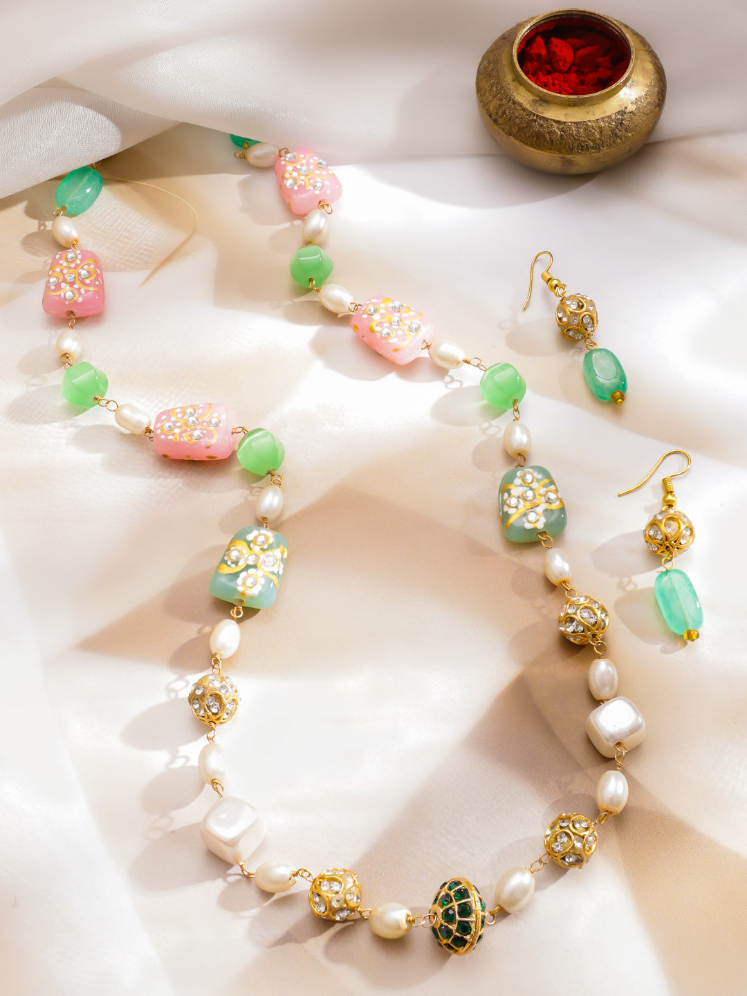 Celestial Pearl & Beads Necklace Set フリーサイズ