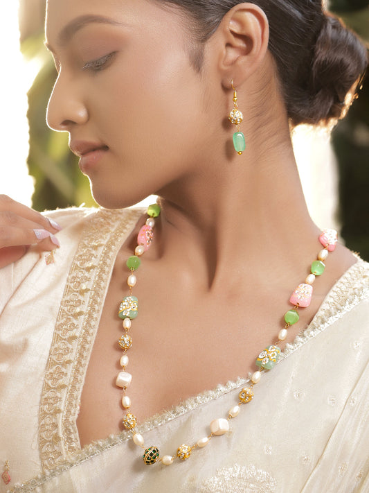Celestial Pearl & Beads Necklace Set フリーサイズ