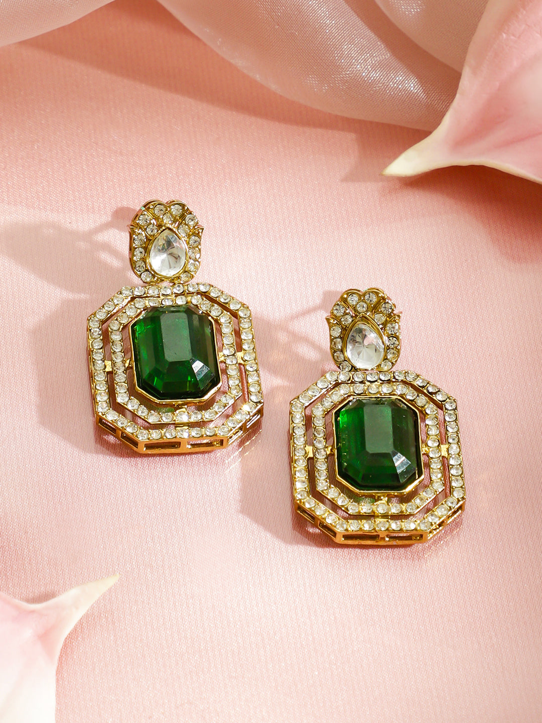 Royal Emerald Pearl Necklace Set フリーサイズ