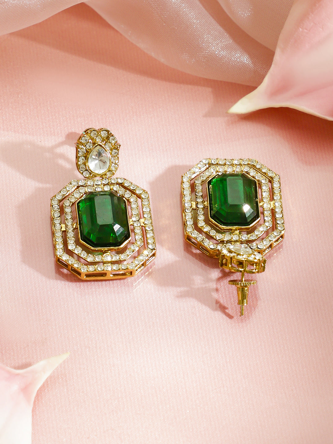 Royal Emerald Pearl Necklace Set フリーサイズ
