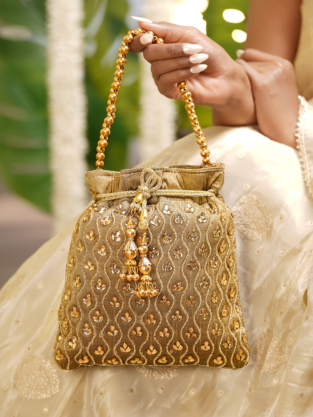 Wedding Ready Sequin Potli Bag フリーサイズ