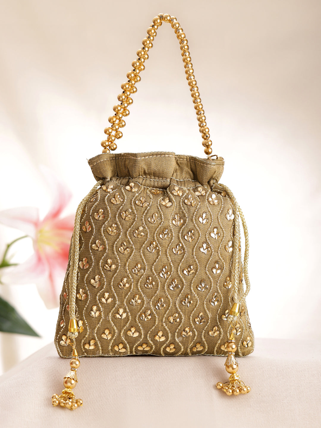 Wedding Ready Sequin Potli Bag フリーサイズ