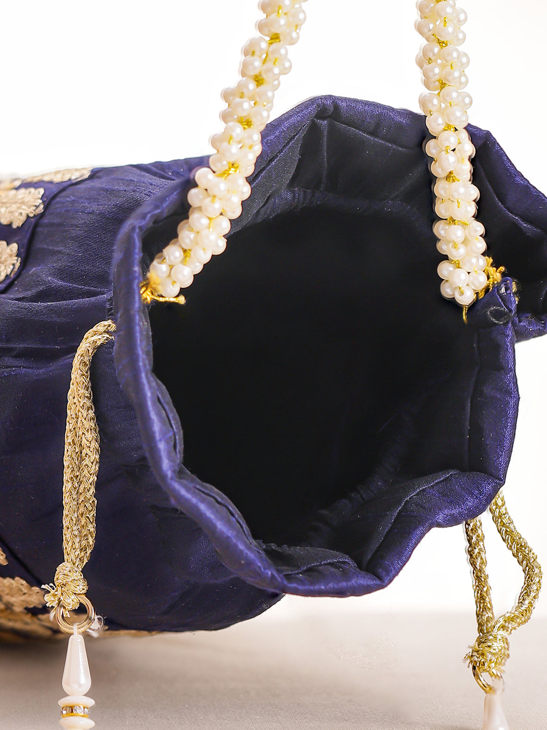 Wedding Ready Blue Potli Bag フリーサイズ