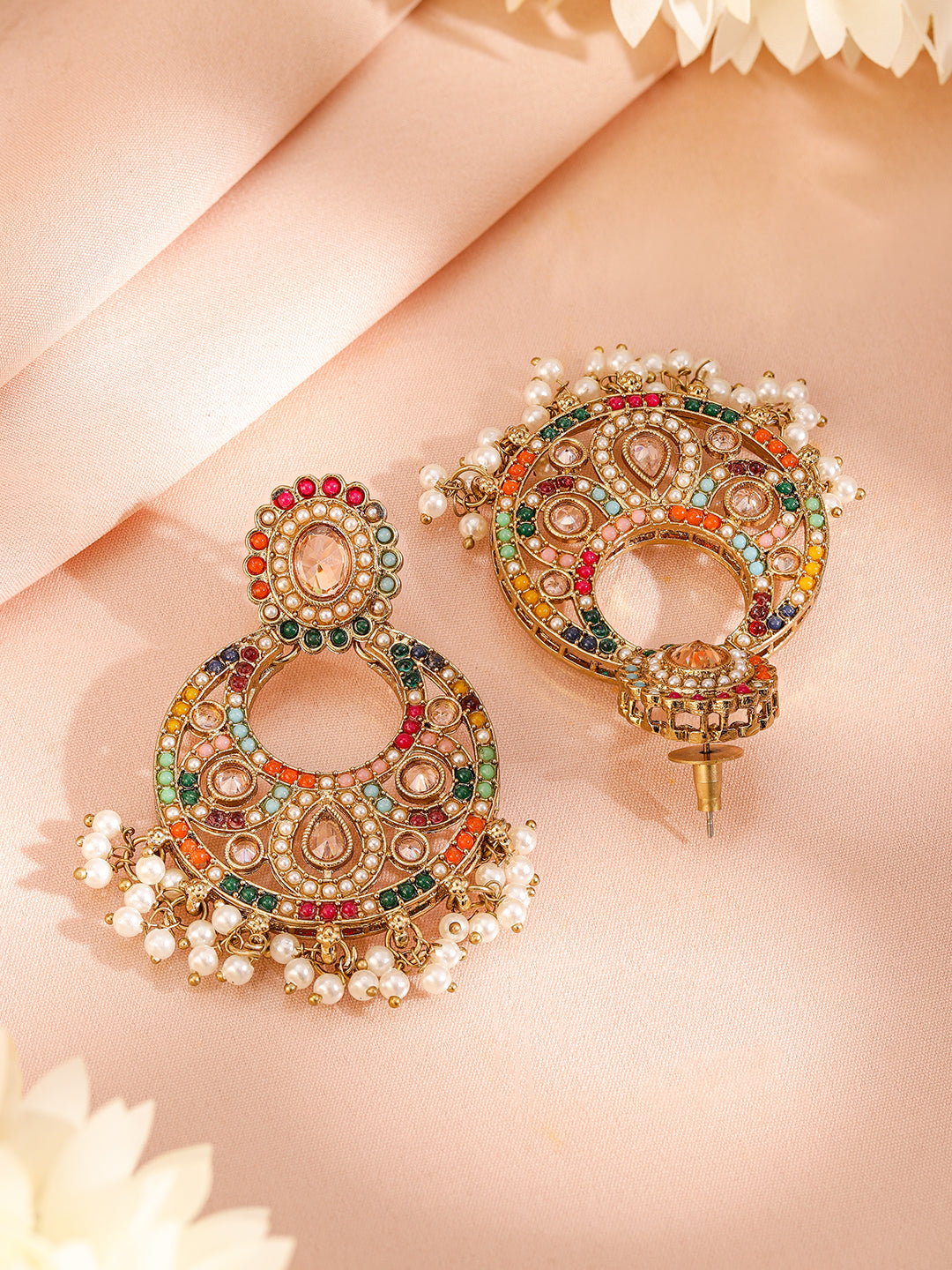 Garden of Colours Kundan Necklace Set Multicolor