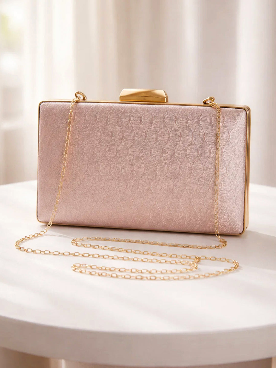 Festive Shine Gold Frame Clutch フリーサイズ